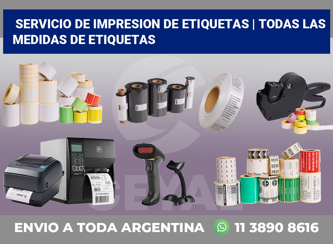 servicio de impresion de etiquetas | Todas las medidas de etiquetas