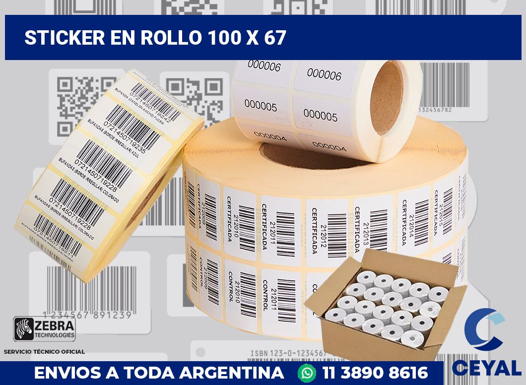 sticker en rollo 100 x 67