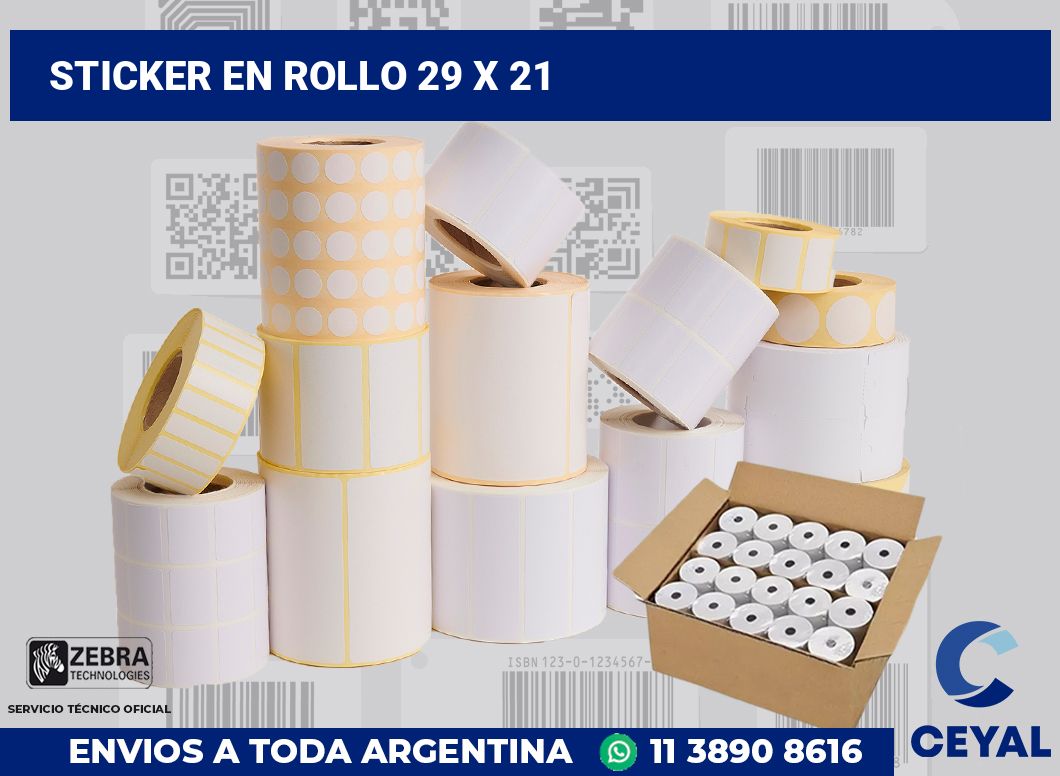 sticker en rollo 29 x 21