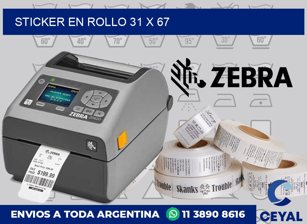 sticker en rollo 31 x 67