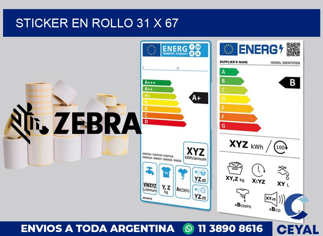 sticker en rollo 31 x 67