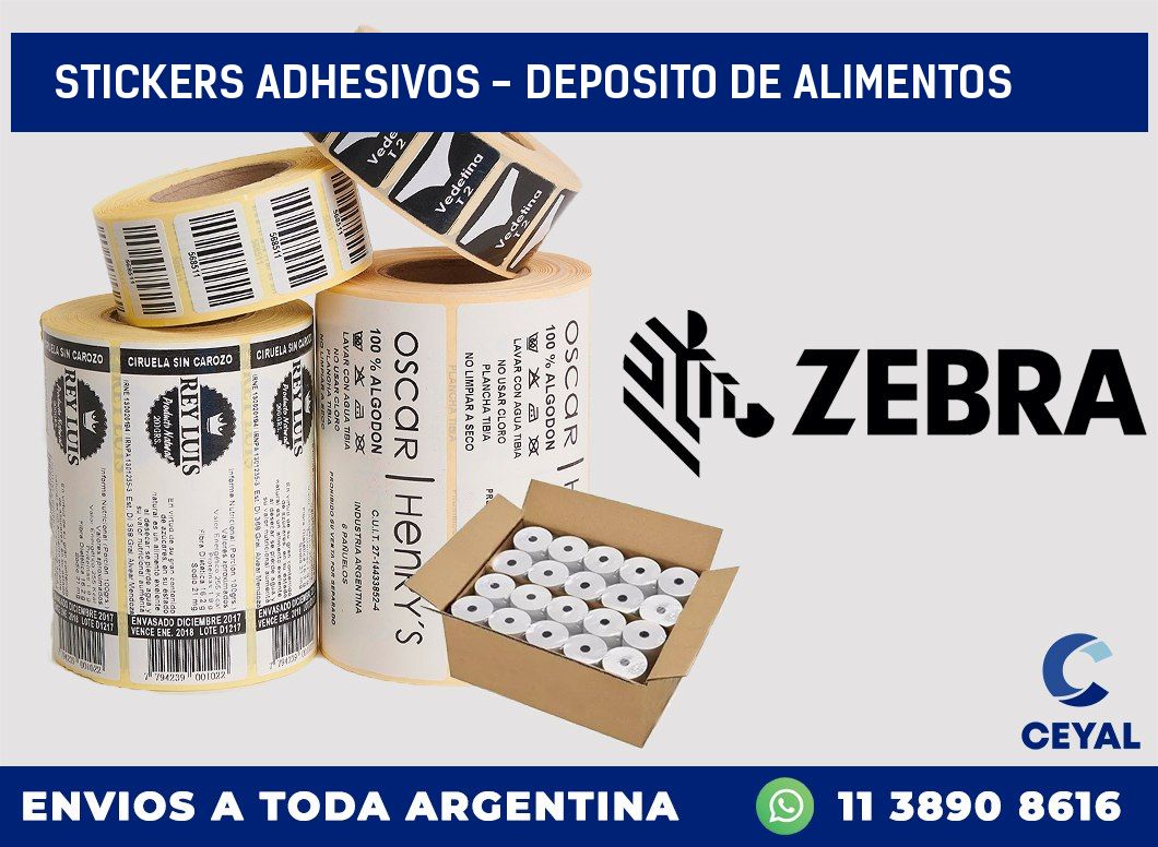 stickers adhesivos – deposito de alimentos