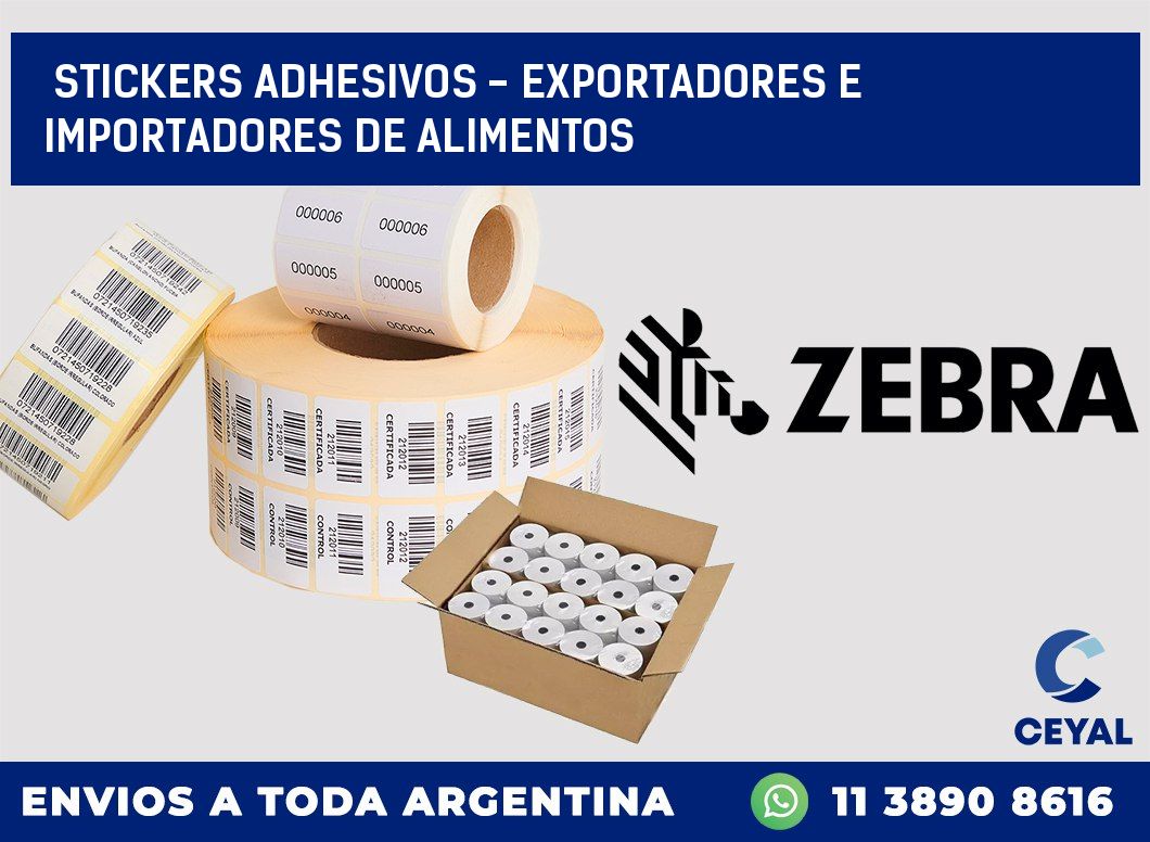 stickers adhesivos – exportadores e importadores de alimentos