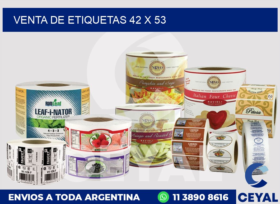 venta de etiquetas 42 x 53