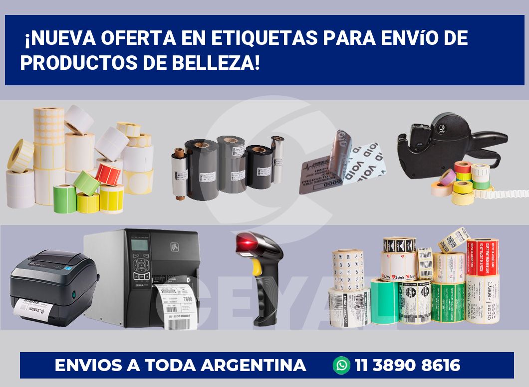 ¡Nueva Oferta en Etiquetas para Envío de Productos de Belleza!