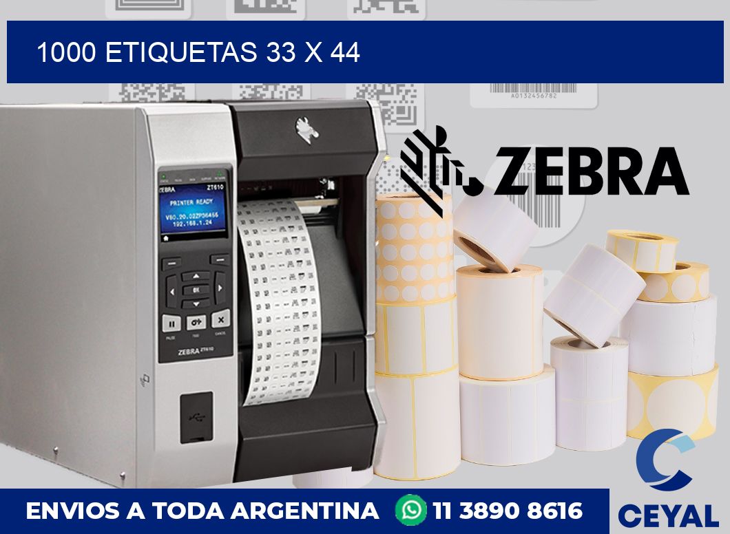1000 etiquetas 33 x 44