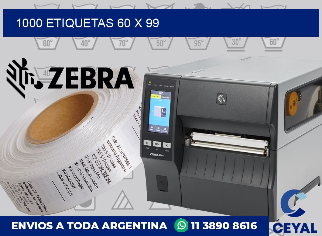 1000 etiquetas 60 x 99