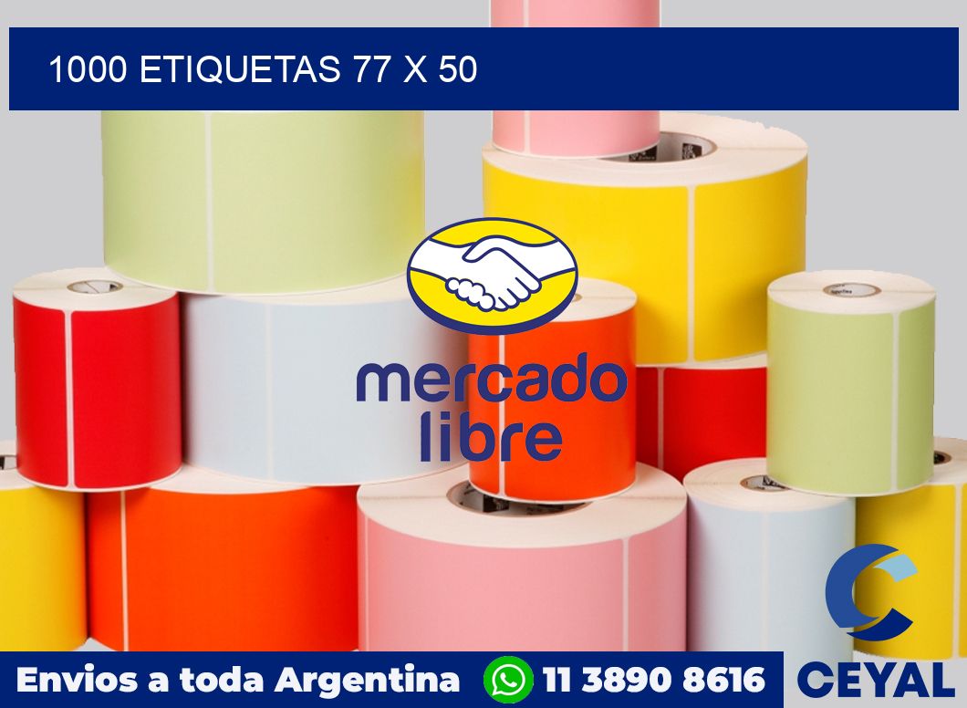 1000 etiquetas 77 x 50