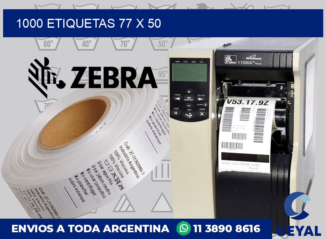 1000 etiquetas 77 x 50