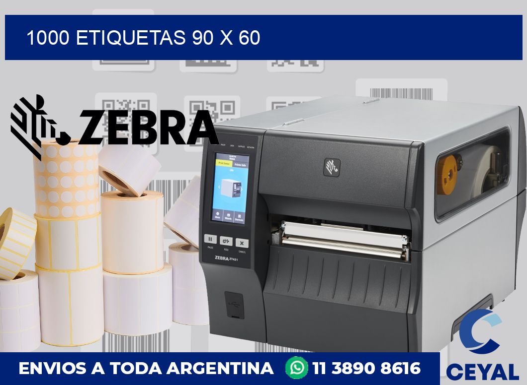 1000 etiquetas 90 x 60