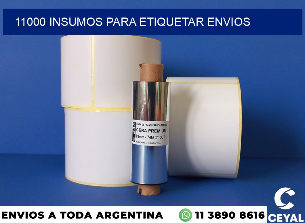 11000 insumos para etiquetar envios