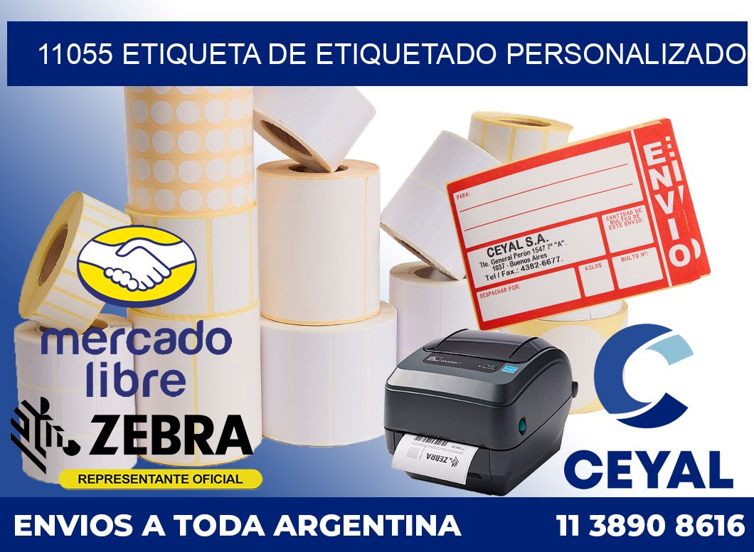 11055 Etiqueta de etiquetado personalizado