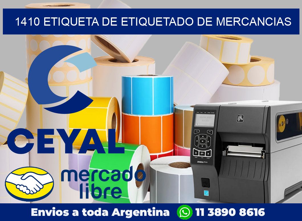 1410 Etiqueta de etiquetado de mercancias