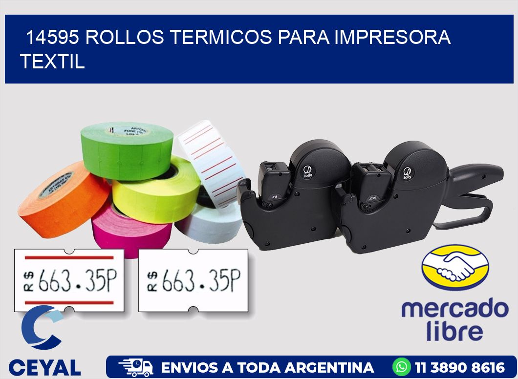 14595 rollos termicos para impresora textil