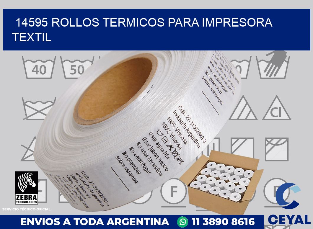 14595 rollos termicos para impresora textil