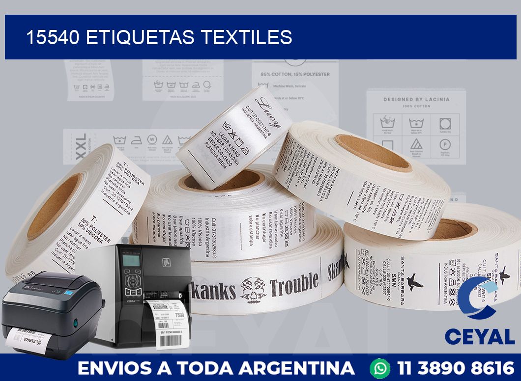 15540 etiquetas textiles