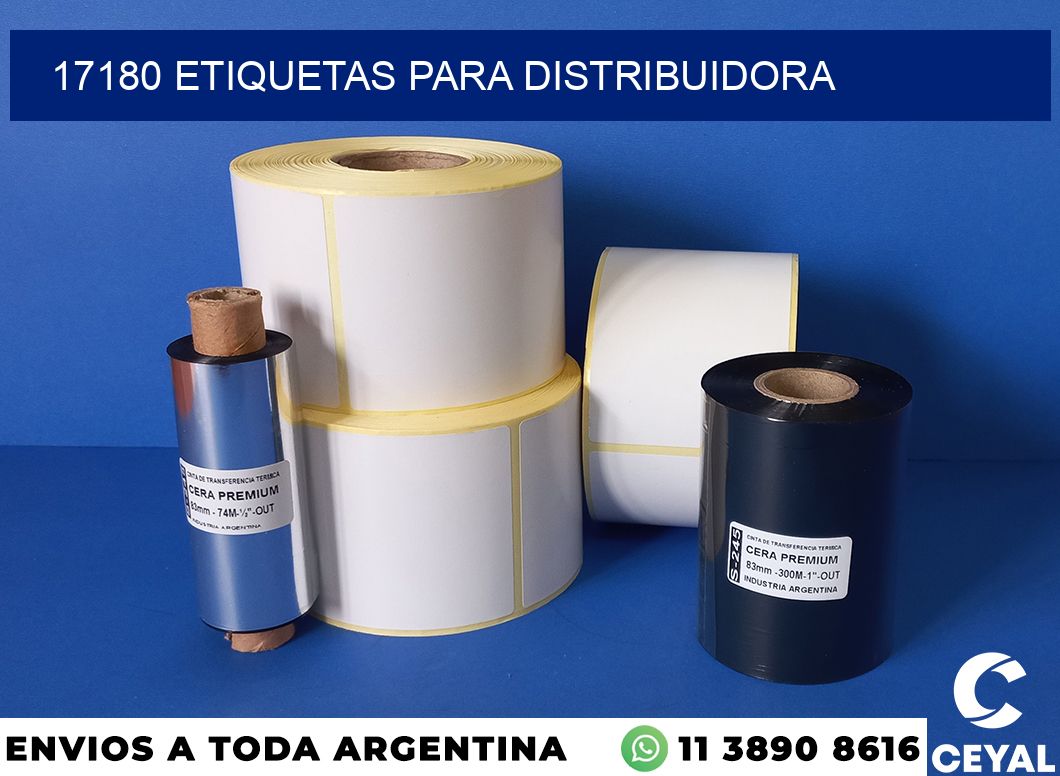 17180 etiquetas para distribuidora