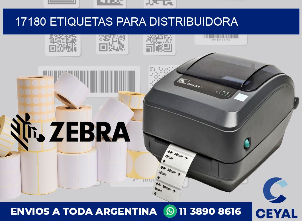 17180 etiquetas para distribuidora