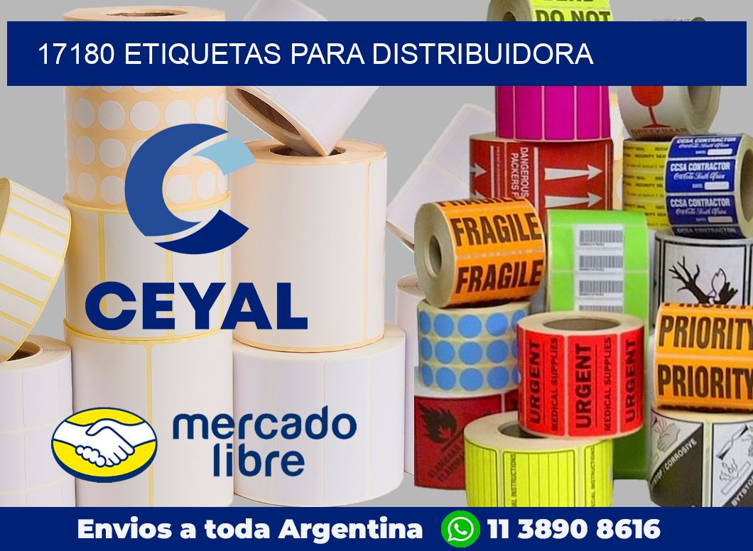 17180 etiquetas para distribuidora