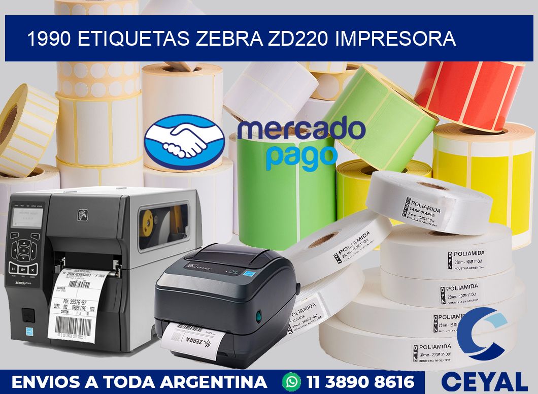 1990 etiquetas Zebra zd220 impresora