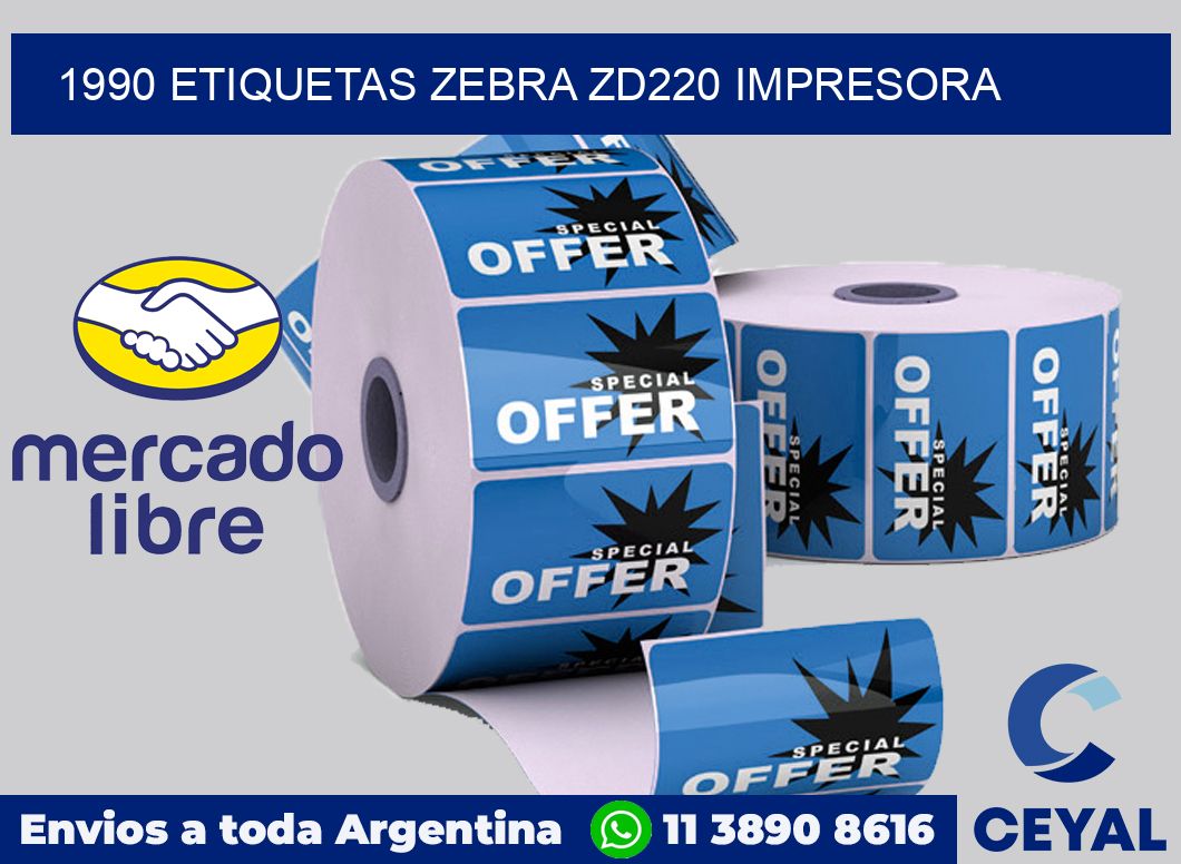 1990 etiquetas Zebra zd220 impresora
