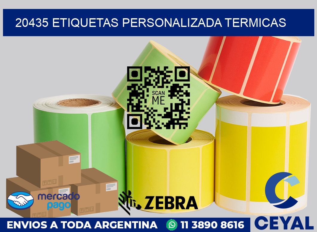 20435 etiquetas personalizada termicas
