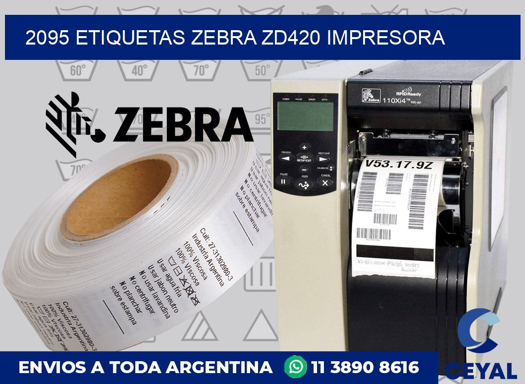 2095 etiquetas Zebra zd420 impresora