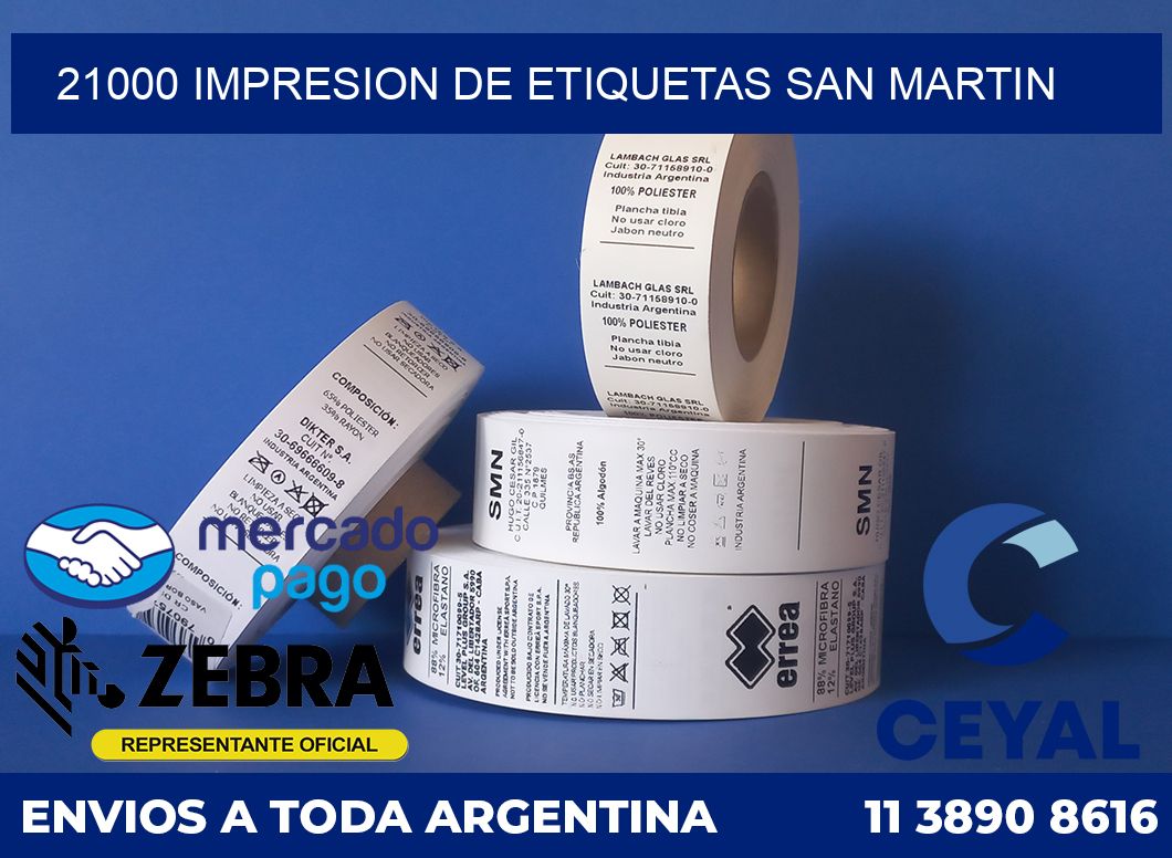 21000 Impresion de etiquetas San Martin