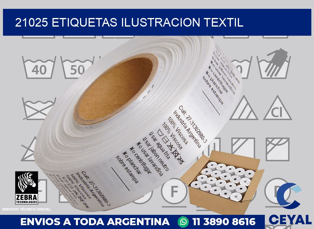 21025 etiquetas ilustracion textil