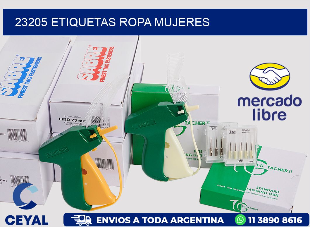 23205 Etiquetas ropa mujeres