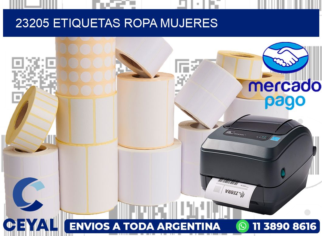 23205 Etiquetas ropa mujeres
