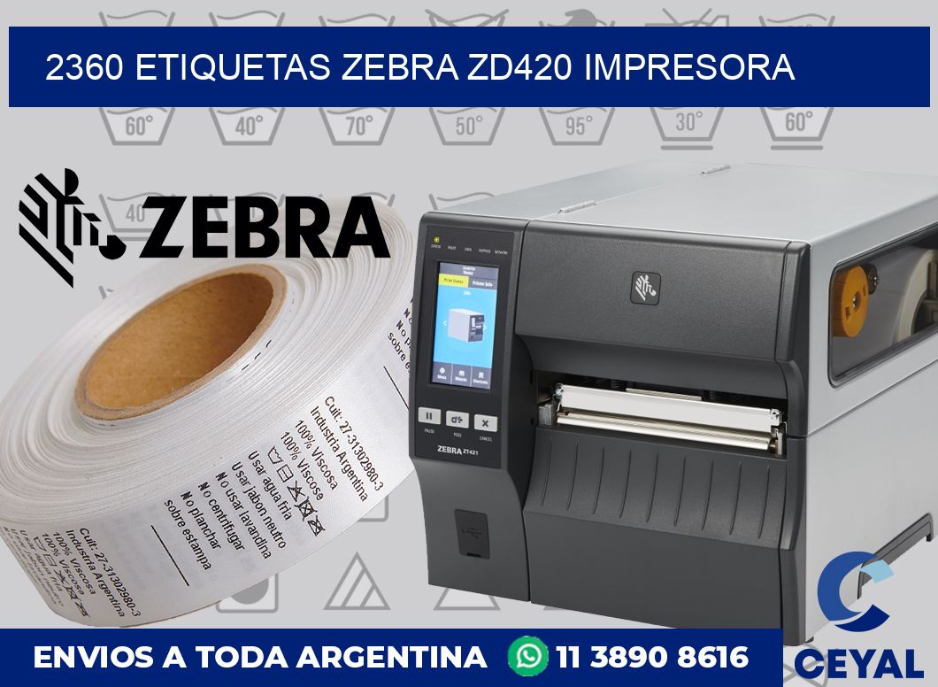 2360 etiquetas Zebra zd420 impresora
