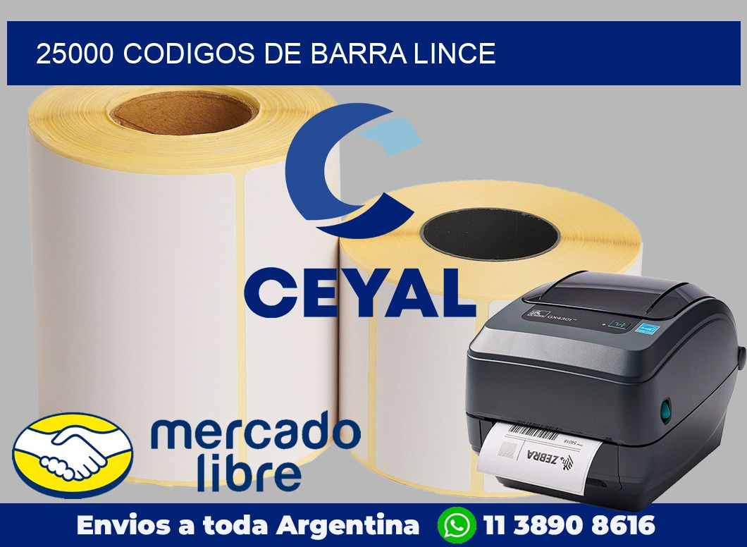 25000 Codigos de barra Lince