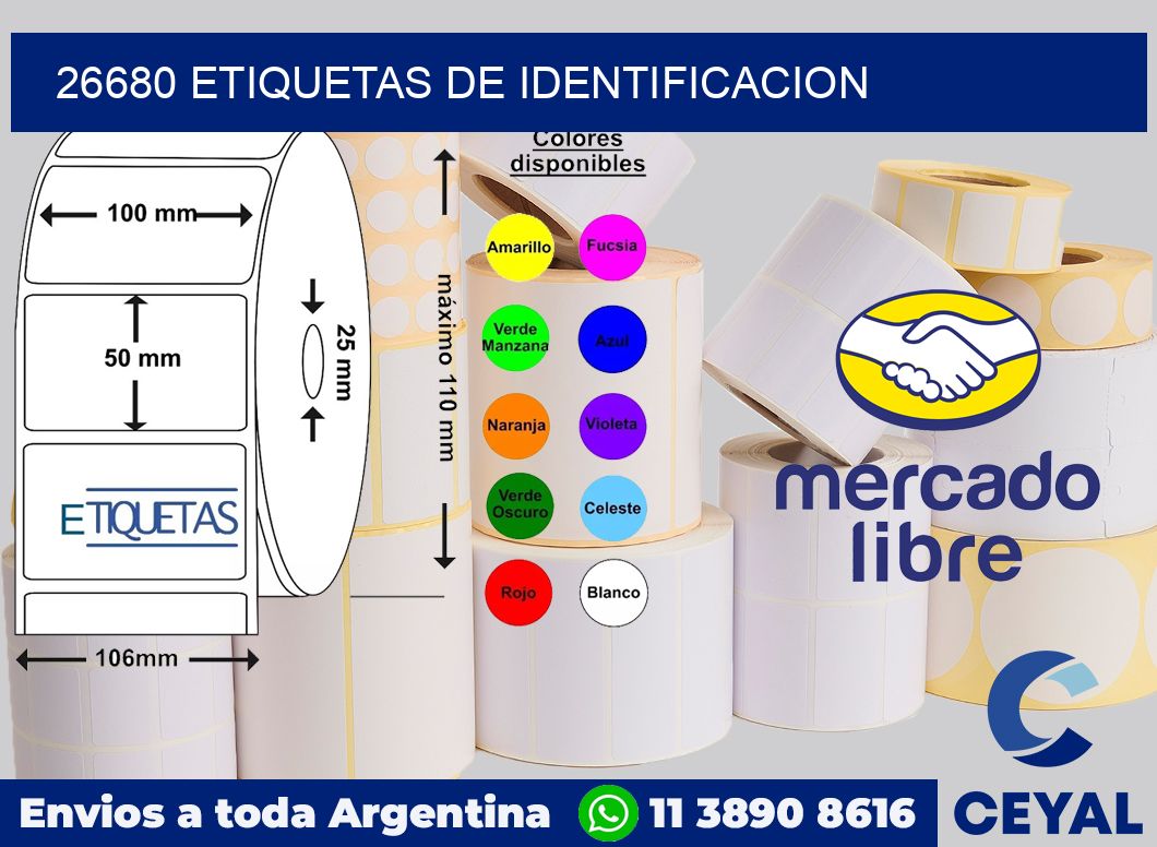 26680 Etiquetas de identificacion