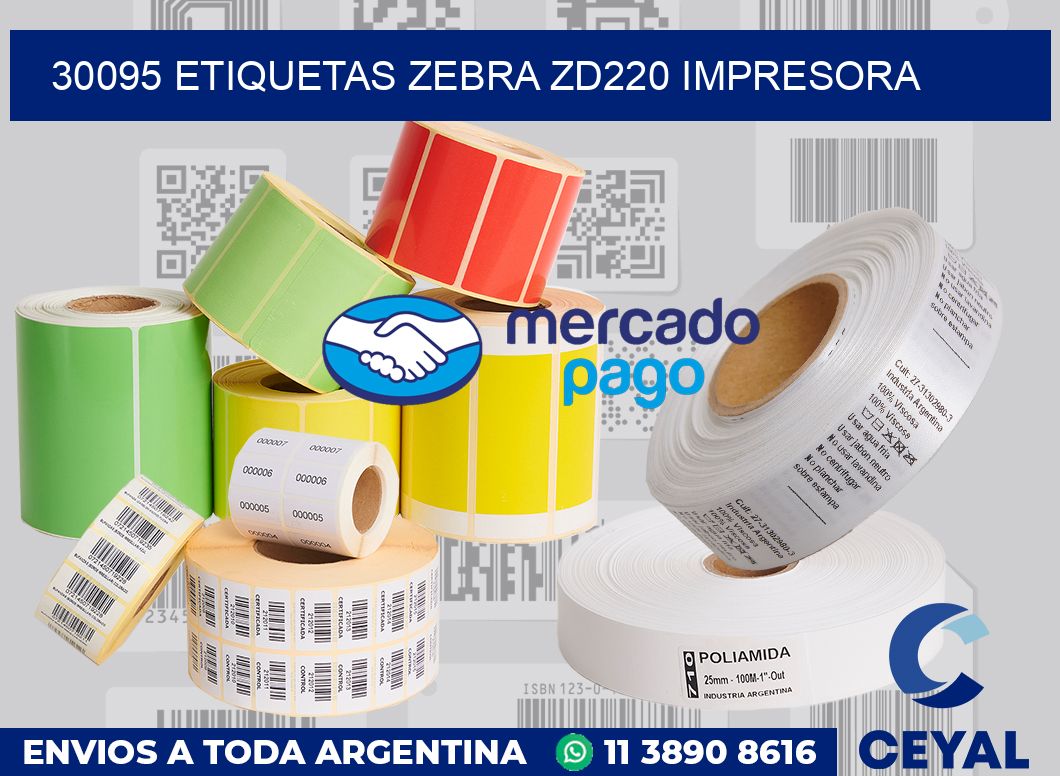 30095 etiquetas Zebra zd220 impresora