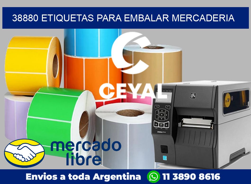 38880 Etiquetas para embalar mercaderia