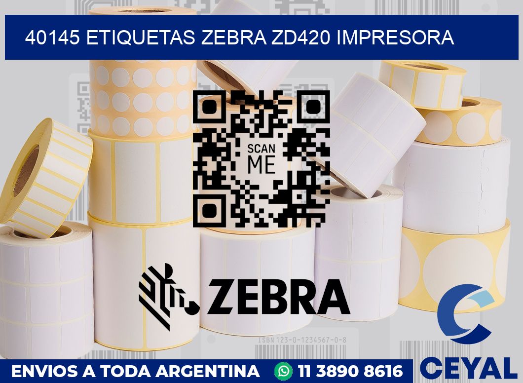40145 etiquetas Zebra zd420 impresora