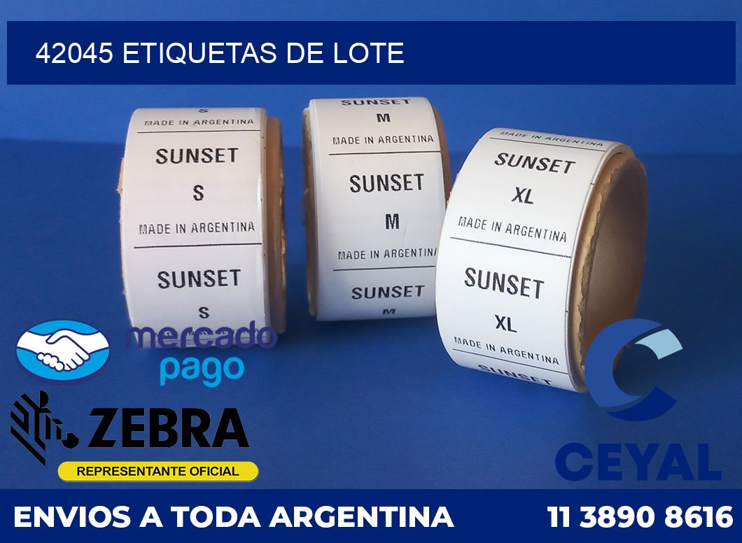 42045 Etiquetas de lote
