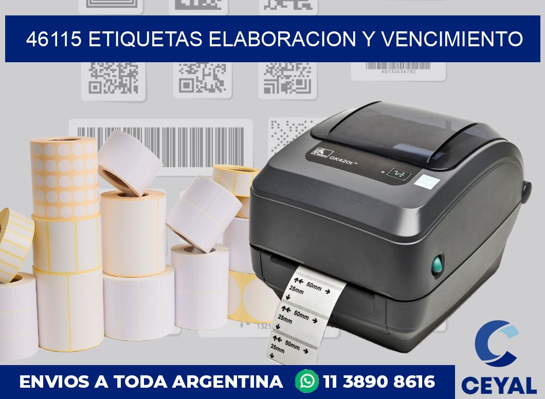 46115 Etiquetas elaboracion y vencimiento