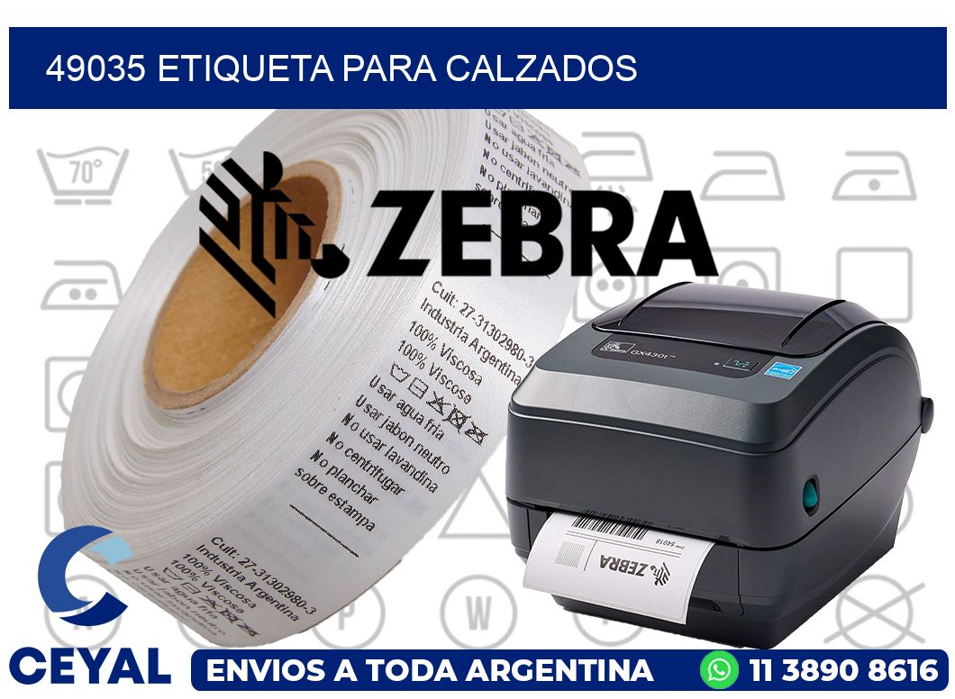 49035 Etiqueta para calzados
