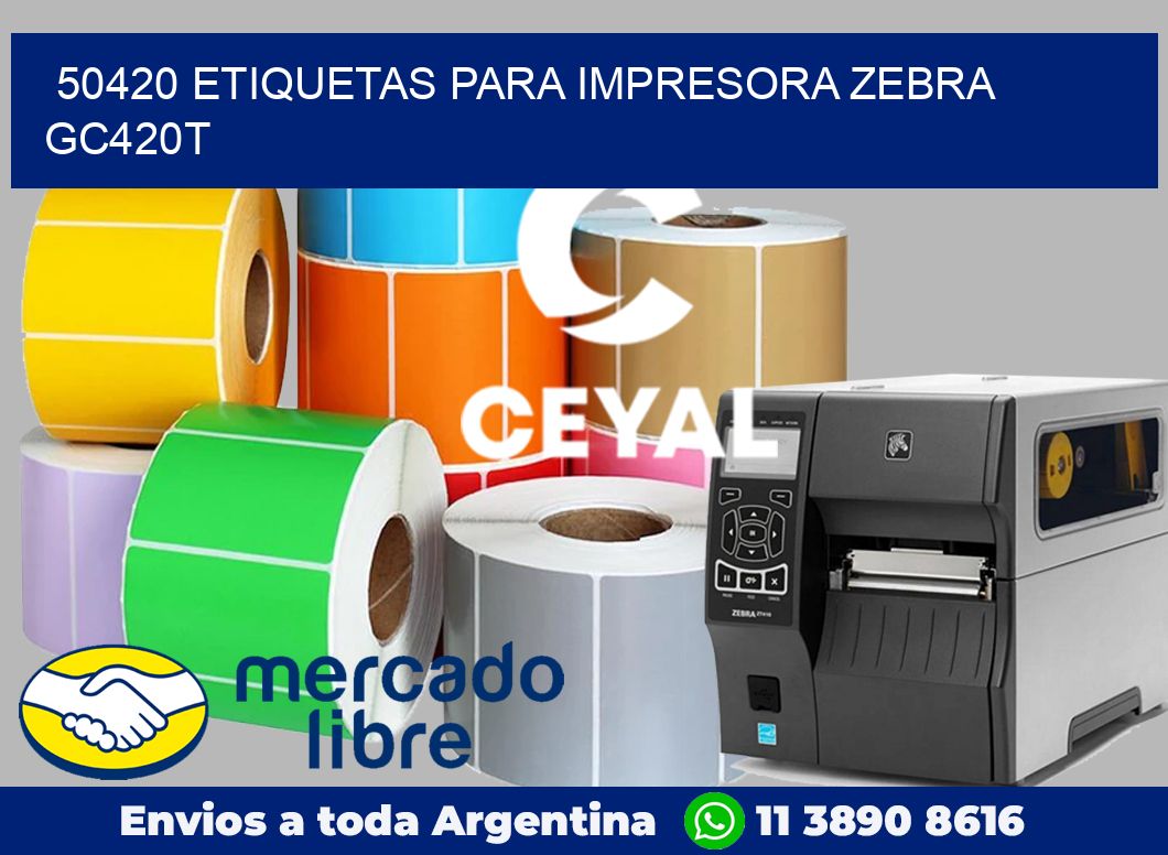 50420 etiquetas para impresora zebra GC420T