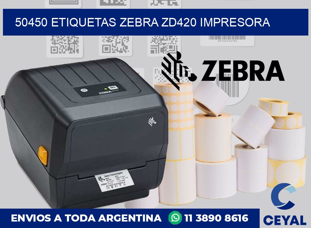 50450 etiquetas Zebra zd420 impresora