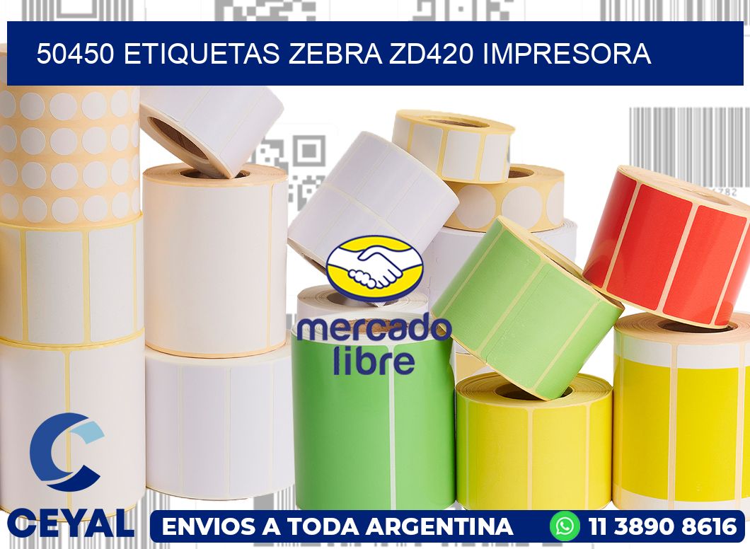 50450 etiquetas Zebra zd420 impresora