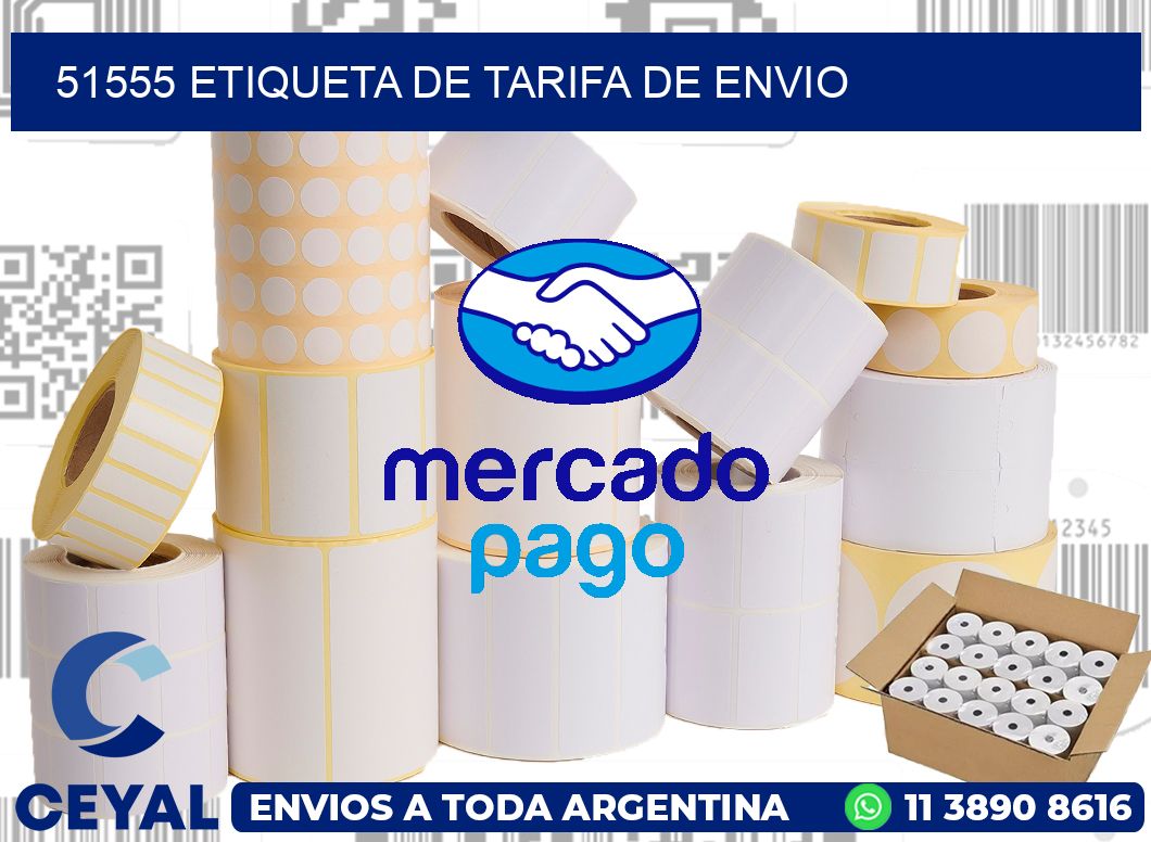51555 Etiqueta de tarifa de envio