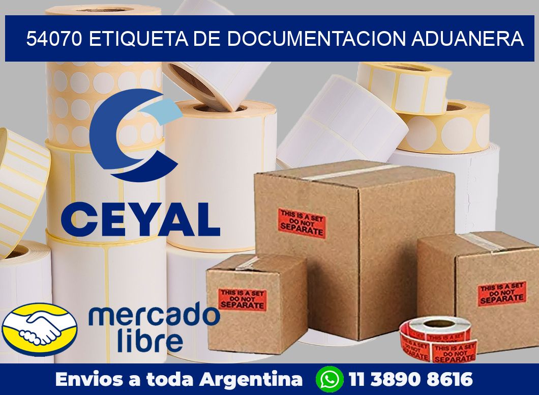 54070 Etiqueta de documentacion aduanera
