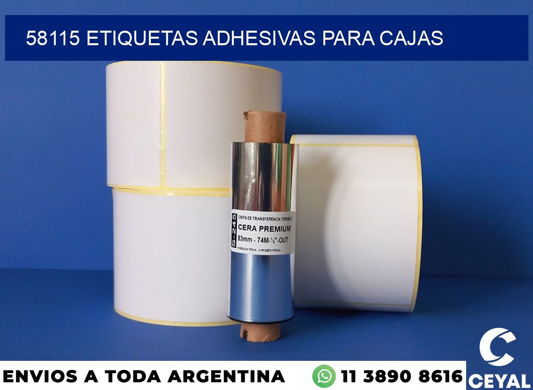 58115 etiquetas adhesivas para cajas