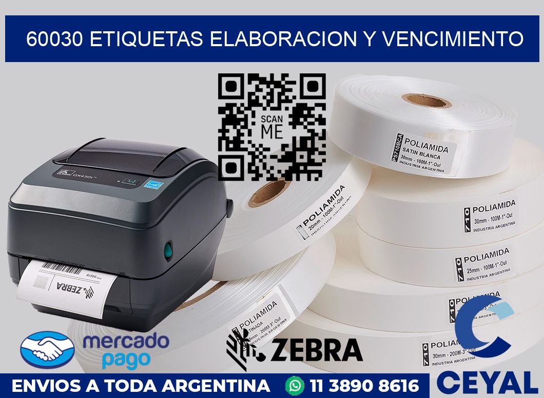 60030 Etiquetas elaboracion y vencimiento