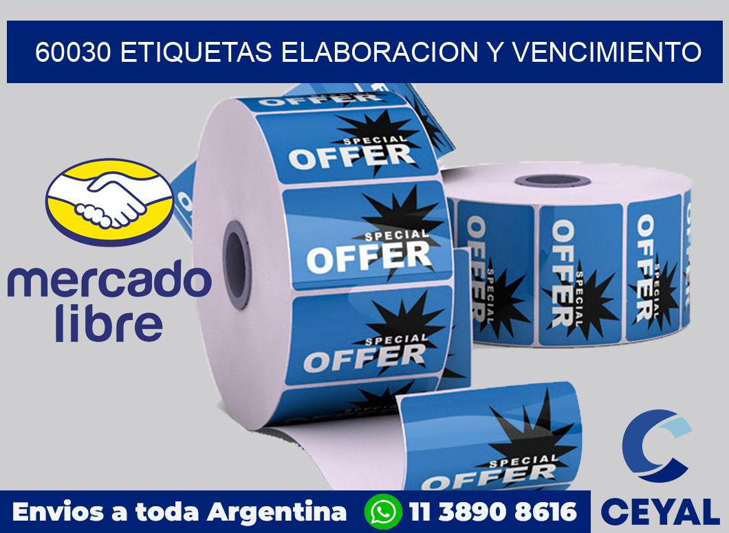 60030 Etiquetas elaboracion y vencimiento