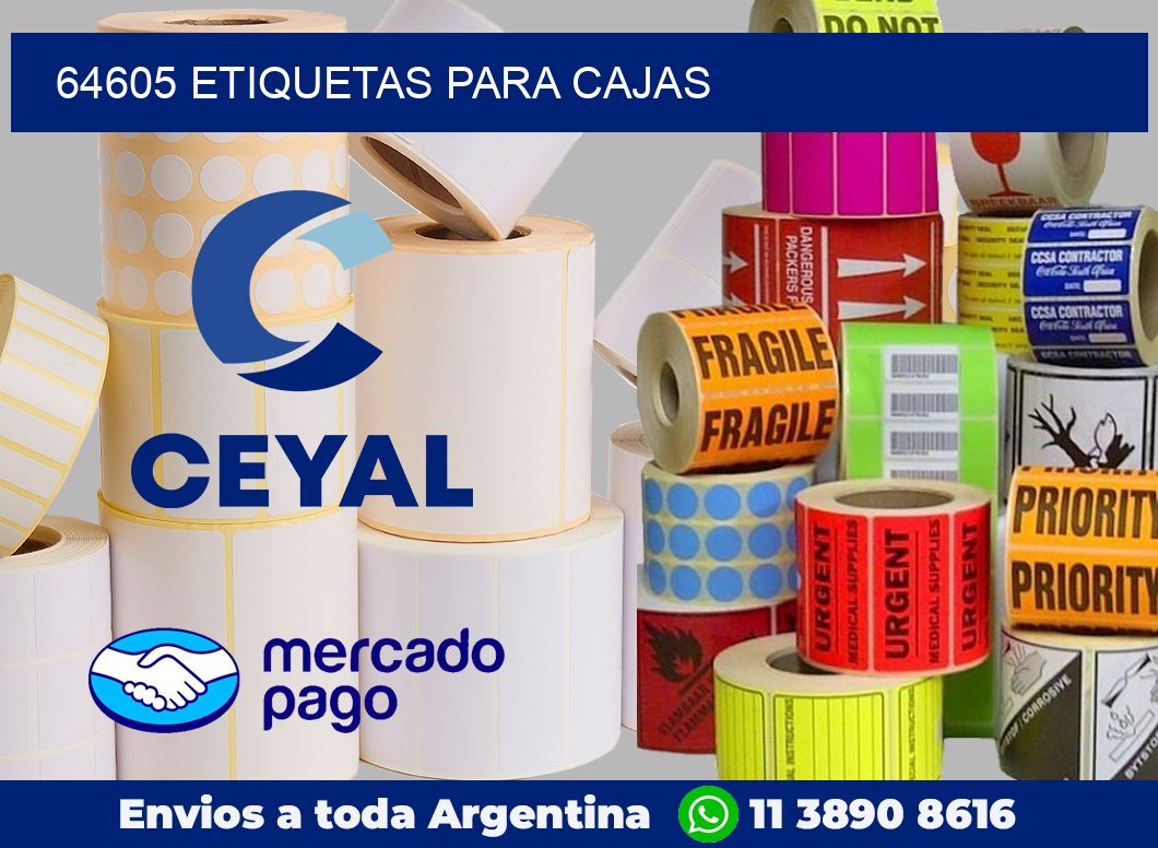 64605 Etiquetas para cajas
