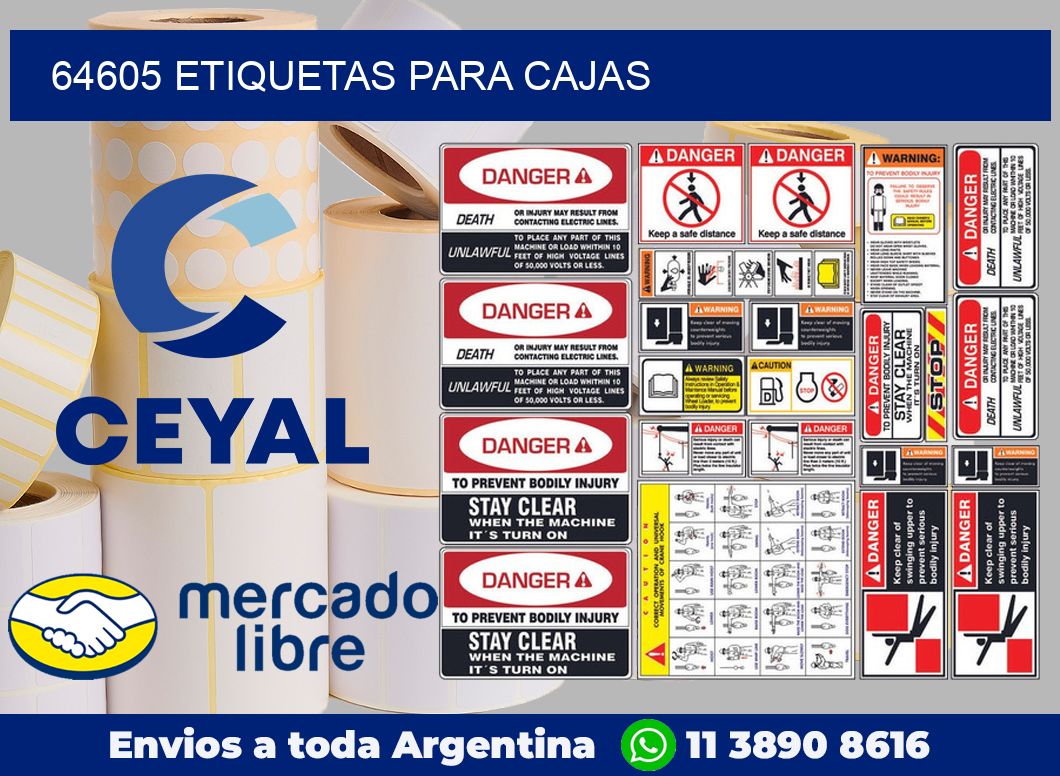 64605 Etiquetas para cajas